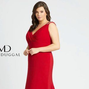 MacDuggal 66810F Red V Neck Formal Size 20W